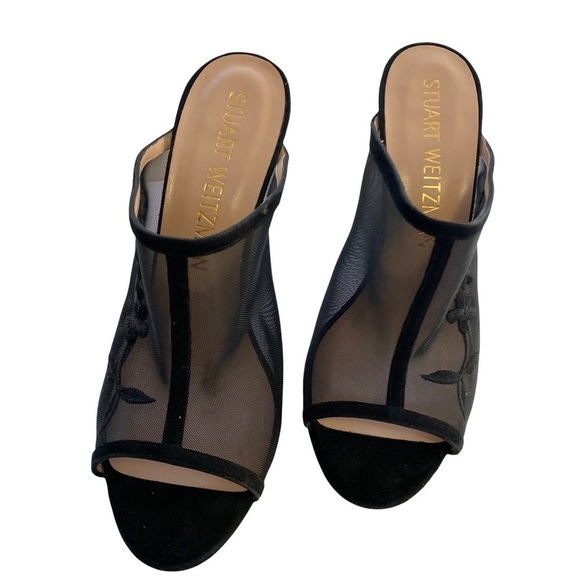 Stuart Weitzman Vianca Floral Mesh Mule NIB and Dust Bag - Picture 2 of 13